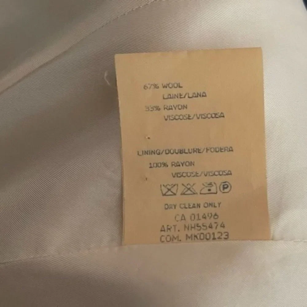Vintage Kors by Michael Kors long blazer 4 tan with gold buttons wool blend BoxH